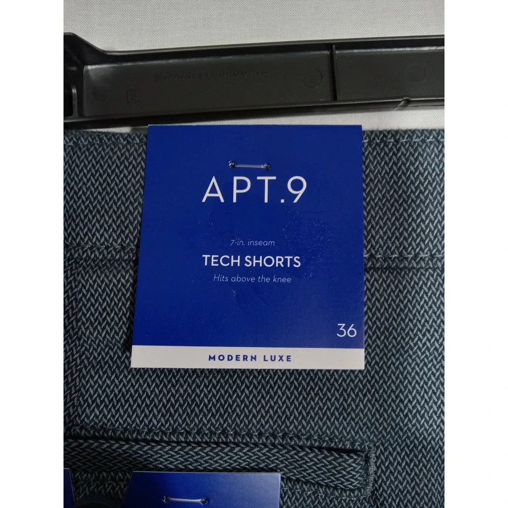 Apt.9 Performance Tech‎ Shorts Men's 36 Blue Slim Fit 7